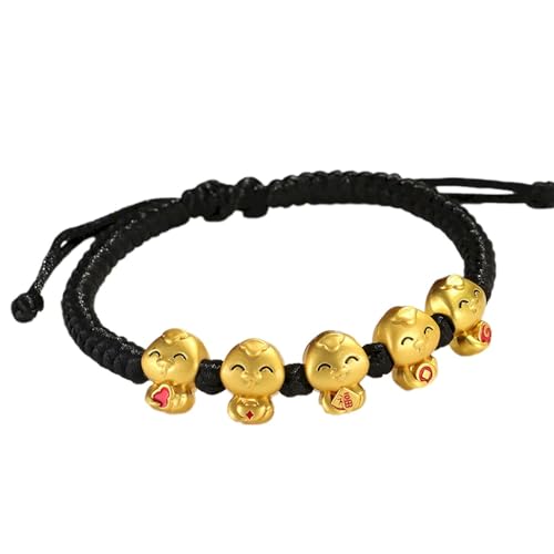 Chinesisches Neujahrsarmband, rotes Feng-Shui-Tier-Charm-Armband, Neujahrsschmuck für Damen, Herren, Kostüme, Damen, Einheitsgröße, Kunststoff, Kein edelstein von Generisch