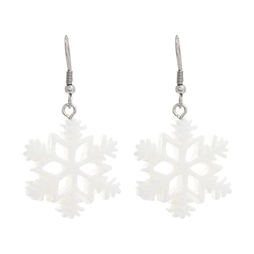 Christmas Earrings Damen Weihnachten kreative Urlaub Party Ohrringe Schmuck Creolen Frauen Langer Ohrhänger für Weihnachten (S, One Size) von Generisch