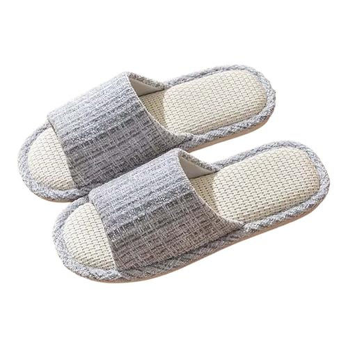 Christmas Slippers Filzpantoffeln mit Filzsohle Damen Strandsandalen Hohl Casual Hausschuhe Flache Schuhe Sandalen Hausschuhe Damen Flauschig Gästehausschuhe Filz (Grey, 40) von Generisch