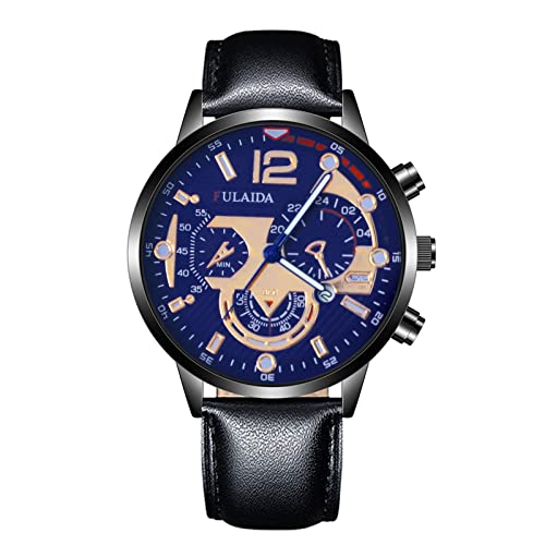 Chronograph Herrenuhren Edelstahl-Kasten-Band-Quarz-analoge Armbanduhr der Art- Weisesport-Männer Digitaluhr Damen Wasserdicht Fitness (A-D, One Size) von Generisch