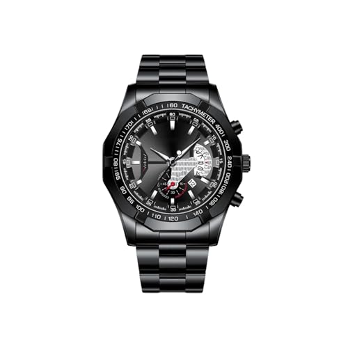 Chronographen Armbanduhr Männer Atmosphärische Herrenuhr Business Wear Uhr Casual und Herrenmode Uhr Elegante Herrenuhr Kinder Armbanduhr Kleines Ziffernblatt (B, One Size) von Generisch