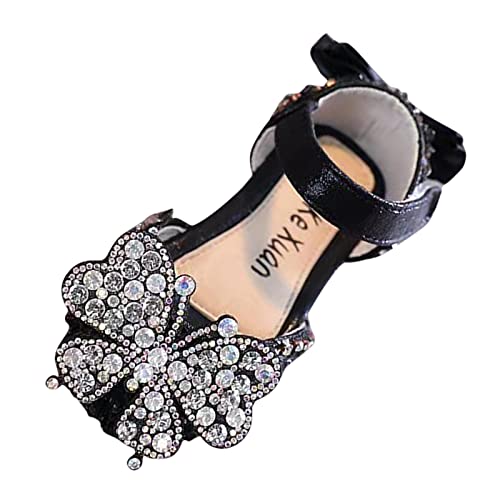Chukka-Stiefel für Kinder, Sommer, Mädchen, Kleid, Performance, Tanzschuhe, Pailletten, Schmetterling, leicht und bequem, Schwarz , 34 EU von Generisch