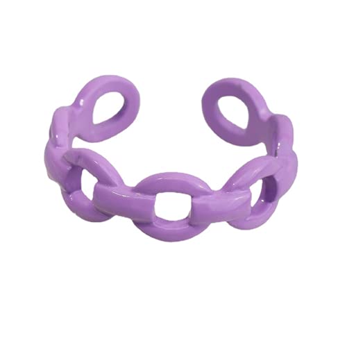 Chunky Rings Bunte, trendige Harz-Acryl-offene stapelbare Fingerknöchelringe für Frauen von Generisch