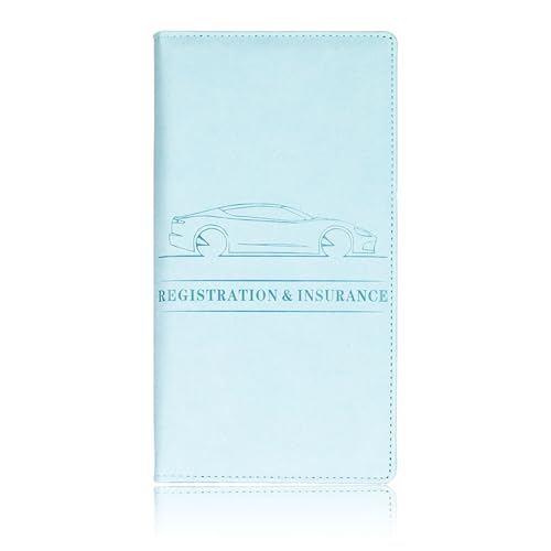 Civilizek Custom Car Registration and Insurance Card Holder, Civilizek Card Holder, Magnetic Vehicle Registration Organizer with Dual Slots, Fits Driver's License & Auto Paperwork (Blue) von Generisch