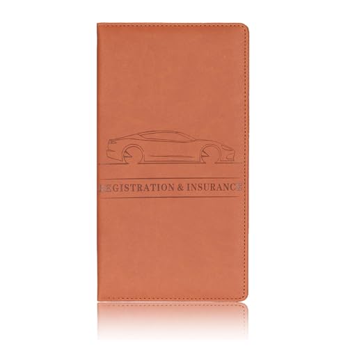 Civilizek Custom Car Registration and Insurance Card Holder, Civilizek Card Holder, Magnetic Vehicle Registration Organizer with Dual Slots, Fits Driver's License & Auto Paperwork (Brown) von Generisch