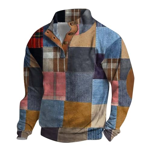 Classics Herren Sweatshirt Sweat Crewneck, Pullover mit breiten Rippbündchen für Männer in vielen Sweatjacke Herren Sweatshirt Herren Ohne Kapuze Mit Reißverschluss Weihnachtspullover Herren Hoodie von Generisch