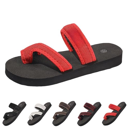 Clearance UK Damen Sandalen & Slides Clip Toe Leichte Bequeme Flache Sandalen Damen Hausschuhe Sommer Flach Casual Open Toe Atmungsaktiv Strand Casual Slippers, rot, 39 EU Clearance UK Damen Sandalen & Slides Clip Toe Leichte Bequeme Flache Sandalen Damen Hausschuhe Sommer Flach Casual Open Toe Atmungsaktiv Strand Casual Slippers, rot, 39 EU von Generisch
