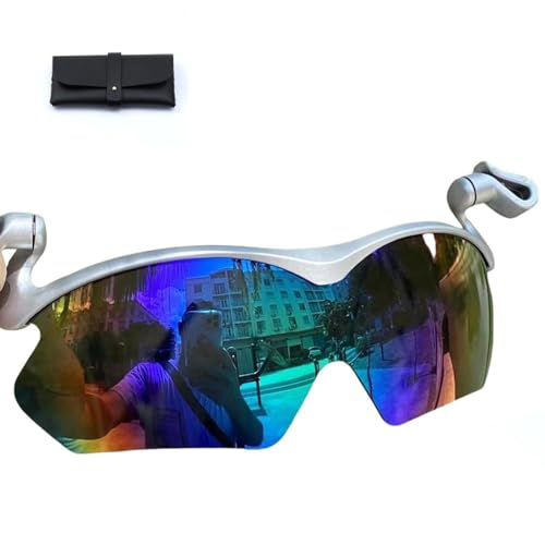 Clip-Cap-Sonnenbrille, polarisierte Clip-Cap-Sonnenbrille für Damen und Herren, Clip-On-Hut, polarisierte Sonnenbrille, Outdoor-Clip-Cap-Sportsonnenbrille (1 Stück Silber Rahmen-Grün) von Generisch