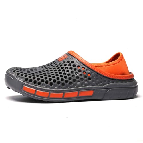 Clogs Gartenschuhe Herren Hausschuhe Sommer Badeschuh Atmungsaktiv Garten Clogs Leicht Gartenclogs Bequem Pantoletten Freizeit Gummischuhe Mode Schlappen Beach Slipper Gr.39-47 von Generisch
