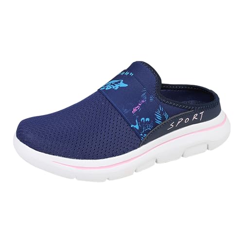 Clogs Herren, Schlupfschuhe Herren Slip On Hausschuhe Mesh Atmungsaktiv Pantoletten Weichen Sohle Barfußschuhe Casual Bequeme Walkingschuhe Gartenschuhe Slingback Sportschuhe Flache Freizeitschuhe von Generisch