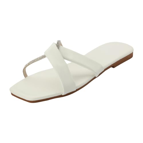 Clogs & Pantoletten Für Damen Freizeit Slipper Flach Pantoffeln Leichte Hausschuhe Elegant Badelatschen Strand Slides Cozy Badeschlappen Schlappen Plateau Original Wolkenschuhe Flip Flops Sandalen von Generisch