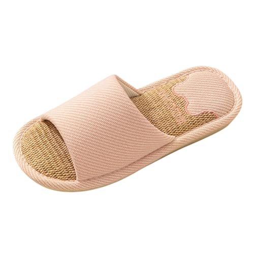 Clown Schuhe Damen Paar Modelle Schuhe Rutschfeste Flip-Flops Flachs Hausschuhe Innen Schlafzimmer Vier Jahreszeiten Leinen Hausschuhe Für Herren Damen Glitzer Schuhe Sneaker (38) von Generisch