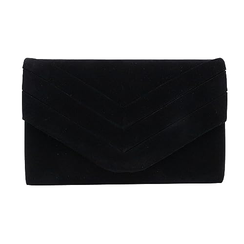 Clutch Blumen Damen Clutches Abendtasche Party Hochzeit Clutch Geldbörsen Handytasche Clutch (Black, One Size) von Generisch