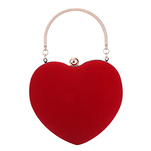Clutch-Geldbörse, niedlich, herzförmig, Damen, Handtasche, Abendtasche, 3/4 Zentrifugal-Kupplung, 10 Zähne, rot, Einheitsgröße Clutch-Geldbörse, niedlich, herzförmig, Damen, Handtasche, Abendtasche, 3/4 Zentrifugal-Kupplung, 10 Zähne, rot, Einheitsgröße von Generisch