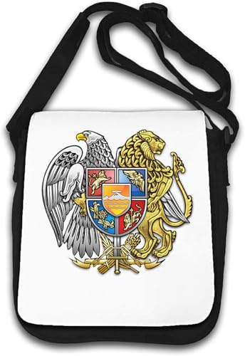 Coat Of Arms Of Armenia Umhängetasche Weiß von Generisch