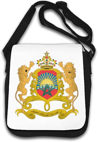 Coat Of Arms Of Morocco Umhängetasche Weiß von Generisch