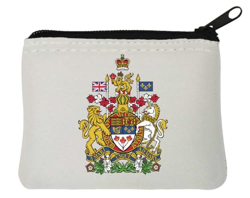 Coat of Arms of Canada Neopren-Geldbörse, 10 x 11 cm, Weiß von Generisch