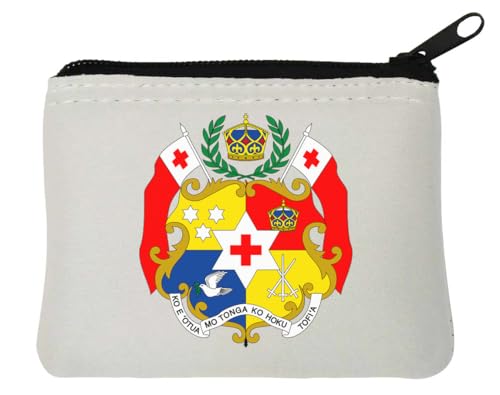 Coat of Arms of Tonga Neopren-Geldbörse, 10 x 11 cm, Weiß von Generisch