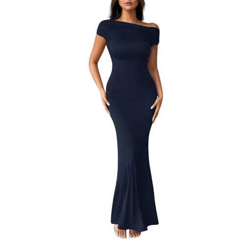 Cocktailkleid Damen Curvy Sexy Lang Abendkleider Damen Maxi Slope Schulter Silvester Abendkleid Elegant Für Hochzeit Festliche Kleider Damen Eng Lang Mit Ausgestellter Rock Partykleid mit Ärmel Cocktailkleid Damen Curvy Sexy Lang Abendkleider Damen Maxi Slope Schulter Silvester Abendkleid Elegant Für Hochzeit Festliche Kleider Damen Eng Lang Mit Ausgestellter Rock Partykleid mit Ärmel von Generisch