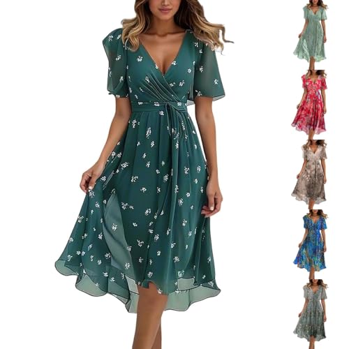 Cocktailkleid Damen Hochzeitsgast, Abendkleider Damen Lang Elegant Chiffon Cocktailkleid Summer Kleid Knielang Tunika BindegüRtel Hohe Taille Kleider Dress for Women Freizeitkleid Sommerkleid XL Cocktailkleid Damen Hochzeitsgast, Abendkleider Damen Lang Elegant Chiffon Cocktailkleid Summer Kleid Knielang Tunika BindegüRtel Hohe Taille Kleider Dress for Women Freizeitkleid Sommerkleid XL von Generisch