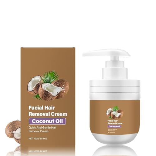 Coconut Facial Depilatory Cream,Gesichtshaarentferner für Frauen,Coconut Enthaarungscreme für das Gesicht,Sanft und Nicht Reizend,Schnelle Haarentfernung,für Gesicht und Körper (1) von Generisch