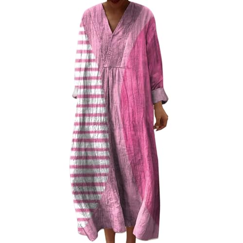 Coctail Kleid Damen Elegant, Kleid Hochzeitsgast Damen, Strandkleid Lang Maxikleider V Ausschnitt Sommerkleider Leicht Und Luftig Boho Kleid Elegante Midikleid Freizeitkleid, Reise Must Have von Generisch