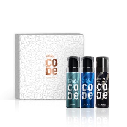 Code Geschenkbox mit Körperparfüm aus Chrom, Stahl und Titan (je 120 ml) von Generisch