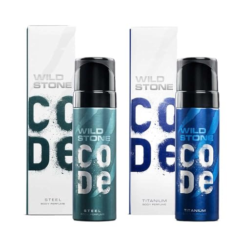 Code Steel and Titanium Long Lasting No Gas Body Parfum für Herren, 2 Stück (je 150 ml) – Spray von Generisch