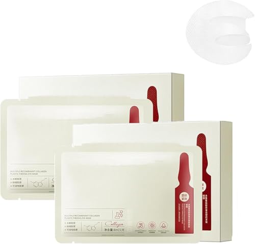 Collagen Eye Mask Patch, Deep Collagen Power Boosting Eye Mask, feuchtigkeitsspendende & straffende Augenpflaster, für geschwollene Augen, dunkle Augenringe, unter Augensäcken (2 Box) von Generisch