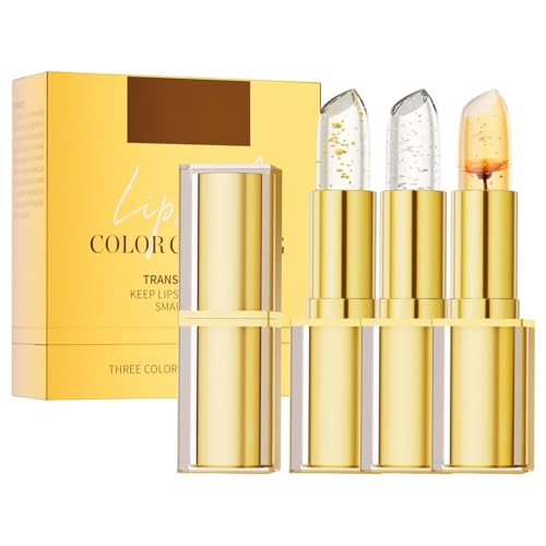 Color Changing Lipstick,Transparente Temperaturänderung Lip Balm,Lippenstift 24 Stunden Halt, Feuchtigkeitsspendender,Wasserdicht und nicht leicht zu verblassen,Lipgloss mit glänzendem Finish von Generisch