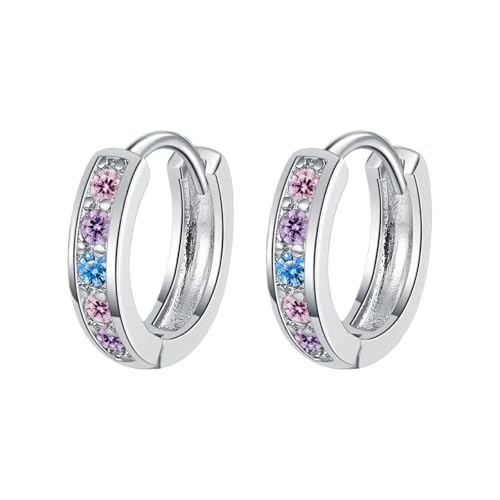 Colored Zircon Ear Clips For Women Light Temperament Earrings Design Commuting Earrings Silberne Einfädler Ohrringe (GD1, A) von Generisch