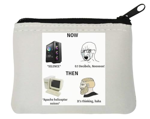 Computers Back in My Day Funny Meme Geldbörse aus Neopren, 10 x 11 cm, Weiß von Generisch