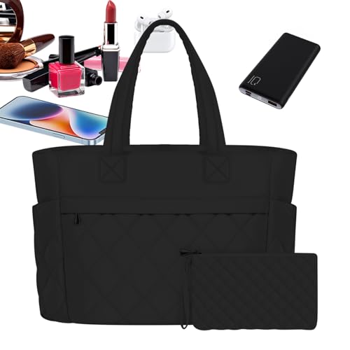 Computertasche – Unterteilte Business-Arbeits-Computertasche, große Kapazität, Geldbörse für Reisen, Arbeitsplatz, Zuhause, tägliches Pendeln, College, Schule, Meeting im Freien, Schwarz , Refer to von Generisch