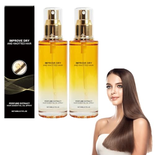 Conditioning Oil Spray,80ml Conditioning Oil Spray Scalp & Hair Strengthener Leave-In Conditioner Comforting Shampoo for Dry and Knotted Hair for Women (80ML, 2PCS) von Generisch