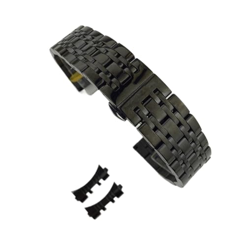 Cong Yi Edelstahl-Metall-Uhrenarmband, 12 mm, 14 mm, 16 mm, 18 mm, 20 mm, 22 mm, 24 mm, mit hohler Bogenschnittstelle, 18 mm von Generisch