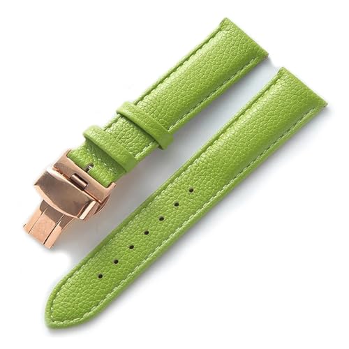 CongYi Leder-Armbanduhr mit grünem weichem Rindsleder, Ersatzteil, kompatibel mit Longines, kompatibel mit Tissot-Armband-Zubehör, 40, Achat von Generisch