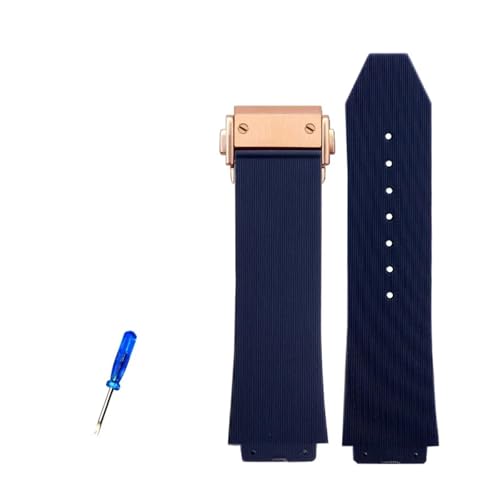 CongYi Armband Kompatibel Mit HUBLOT BIG BANG, Silikon, 26 Mm X 19 Mm, 25 Mm X 17 Mm, Wasserdichte Herren-Uhrenarmband-Kette, Gummi-Uhrenarmband-Kette(S Blue-rosegold,25-17mm) CongYi Armband Kompatibel Mit HUBLOT BIG BANG, Silikon, 26 Mm X 19 Mm, 25 Mm X 17 Mm, Wasserdichte Herren-Uhrenarmband-Kette, Gummi-Uhrenarmband-Kette(S Blue-rosegold,25-17mm) von Generic