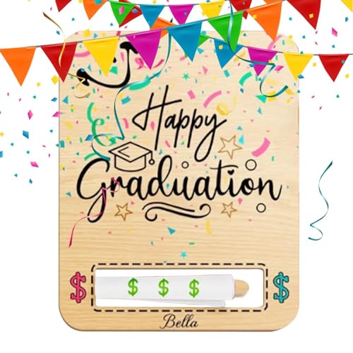 Congrats Grade Geldbörse, 2024 Congrats Graduation Cash Storage Organizer, Graduiertes Partyzubehör für Grundschule, Mittelschule, High School, Collage von Generisch