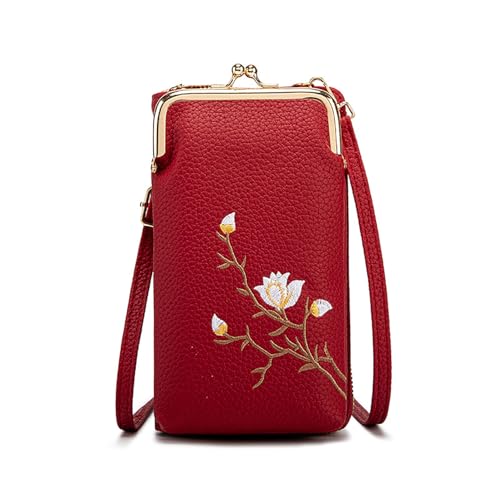 Continentau Geldbörse, Continentau Damen Sling Cross-Body Geldbörse, für Frauen auf Reisen (Red) von Generisch