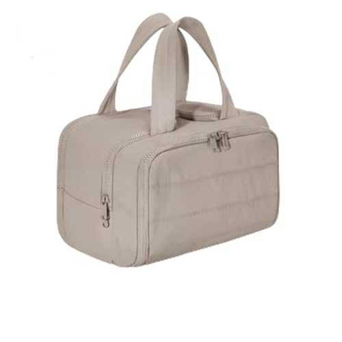 Convely Toiletry Bag, Large Capacity Wide-Open Travel Cosmetic Bag, 4-in-1 Multi-Functional Lightweight Makeup Bagsfor Women Men, Dry-Wet Separation, 4 Compartments, Lightweight Waterproof (Khaki) von Generisch