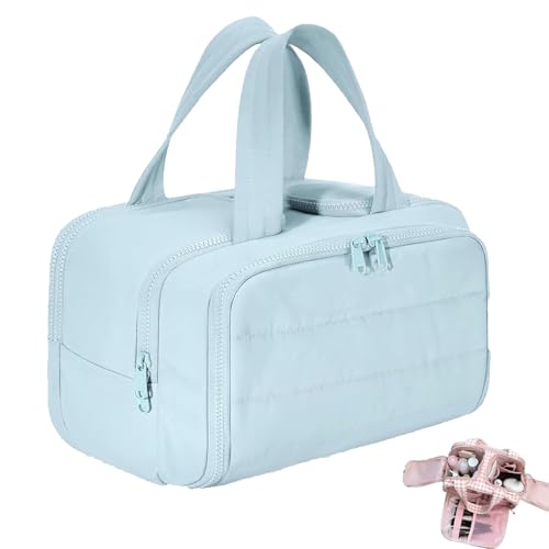 Convely Toiletry Bag, TravelFree Toiletry Bag, 4-In-1 Multi-Functional Waterproof Travel Organizer, Wet-Dry Separation with Handle, for Woman (Blue) von Generisch