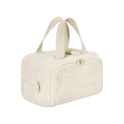 Convely Toiletry Bag, Travelfree Toiletry Bag, 4-In-1 Multi-Functional Waterproof Makeup Organizer with Handle, Large Capacity Travel Cosmetic Organizer for Women (White) von Generisch