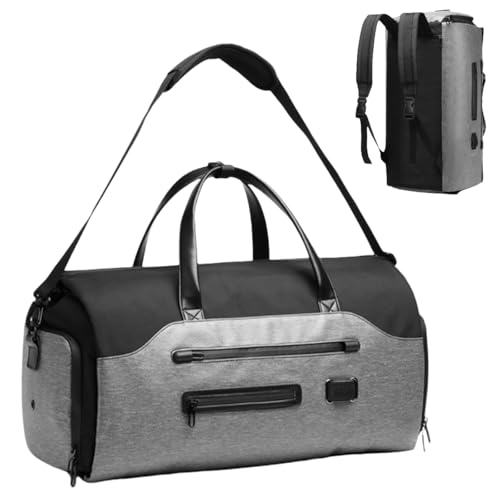 Convertible Garment Bag for Men Women, Carry On Travel Bags with Suit Compartment, Weekend Flight Bags with Shoes Pouch von Generisch
