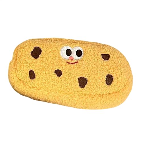 Cookie-Bleistifttasche, ästhetische Plüsch-Bleistifttasche, große Kapazität, tragbare Schreibwaren-Aufbewahrungstasche für Stifte, Bleistifte, Marker und kleine Notizbücher, gelb, Refer to Cookie-Bleistifttasche, ästhetische Plüsch-Bleistifttasche, große Kapazität, tragbare Schreibwaren-Aufbewahrungstasche für Stifte, Bleistifte, Marker und kleine Notizbücher, gelb, Refer to von Generisch