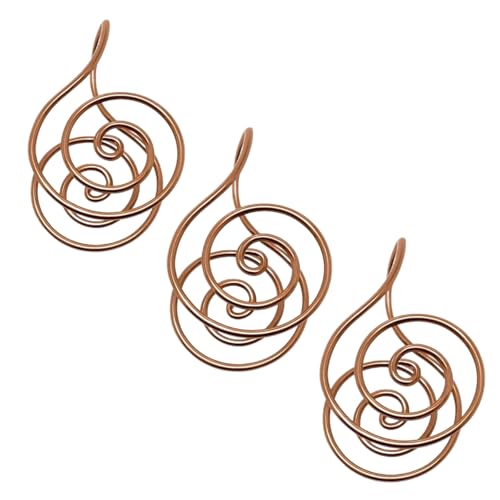 Copper Palm Ring Reiki Spiral Hand Rings Handmade Copper Energy Spiral Hand Rings with Crystal Gem for Meditation for Women & Men (3pcs) von Generisch
