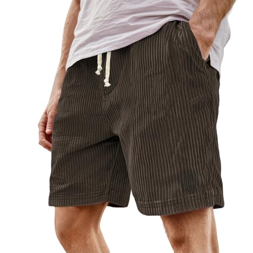 Cordhose Herren Kurz, Kurze Hosen Herren Cord Shorts Cordhose Sommerhose Hose Jorts Short Arbeitshose Jogginghose Sport Leicht Sommer Cargo Stretch Outdoor Baggy Männer Casual, Braun, XXL Cordhose Herren Kurz, Kurze Hosen Herren Cord Shorts Cordhose Sommerhose Hose Jorts Short Arbeitshose Jogginghose Sport Leicht Sommer Cargo Stretch Outdoor Baggy Männer Casual, Braun, XXL von Generisch