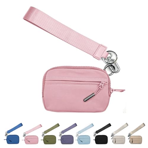 Corelration The Wallet 2nd Gen, Corelation Wallet, Women Wristlet Wallets, Waterproof Nylon Material Zippered Card Case (Pink) von Generisch