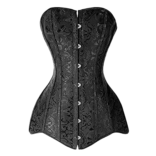 Corsage Damen Bauchweg Sexy Große Größen Schwarz Bauchweggürtel Korsett Oberteil Spitze Reizwäsche Mit Bh Übergröße Underbust Corset Waist Trainer Stark Formend Mit Push Up Sport Corset Top Korsage von Generisch