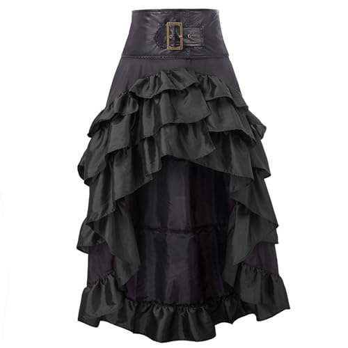 Corsagenkleid Damen, Party Kleid Spitzenrock Schwarz Knöchel Rock Steampunk Gothic Schwarz Spitze Rock Lang Röcke Retro Vintage Steampunk Victorian Vintage Cosplay Gothic Länge Asymmetrisch Corsagenkleid Damen, Party Kleid Spitzenrock Schwarz Knöchel Rock Steampunk Gothic Schwarz Spitze Rock Lang Röcke Retro Vintage Steampunk Victorian Vintage Cosplay Gothic Länge Asymmetrisch von Generisch