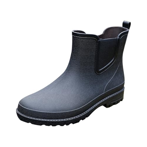 Cowboy Stiefeletten Damen - Damen Boots Leder Boots Leder Damenschuhe Bequeme Winterschuhe Wasserfeste Lederstiefel Stiefeletten Runde Cowboystiefel Bequeme Halbstiefel wasserdichte Damenstiefel von Generisch